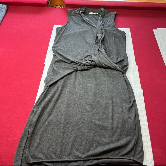 Athleta Duet Wrap DRESS XL Surplice Heather Gray Jersey 398851-02 sleeveless XL - Picture 14 of 15
